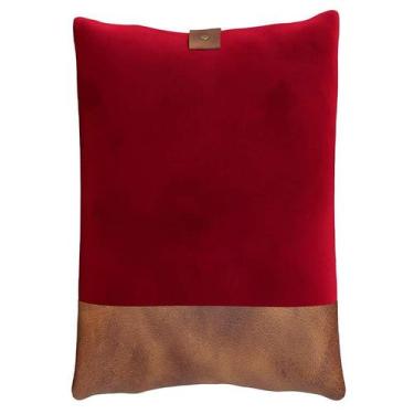 Imagem de Almofada Leme Vermelho e Marrom 55x35 - Mobly