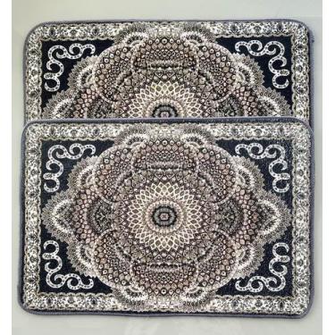 Imagem de Kit 2 Tapete Estampado Indiano Antiderrapante 40x60 Kasilar - Kasilar 