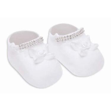 Imagem de Sapatinho infantil branco com strass - Camila modas jau