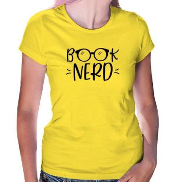 Imagem de Baby Look Book Nerd - Foca na Moda, Amarelo, P