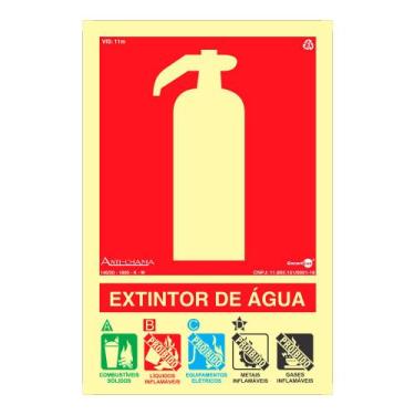 Imagem de Placa de Sinalizacao 200x300mm EXTINTOR DE AGUA PAF768 ENCARTALE - Enc
