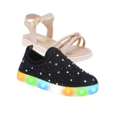 Imagem de Tenis Feminino e Papete Infantil - KIT 2 PARES Tam 23 ao 34 - sapatinh