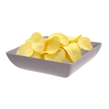 Imagem de Saladeira Quadrada 750ml Travessa Petisqueira Cinza - EVO