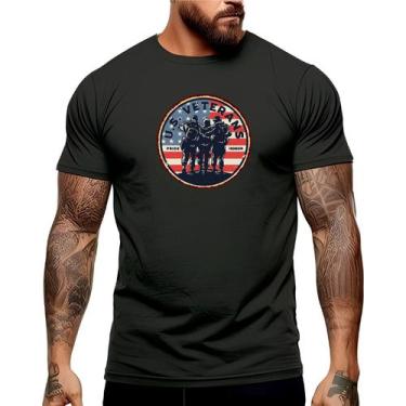 Imagem de Camiseta Masculina Soldados USA Exercíto Manga Curta Gola Redonda Acad