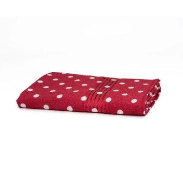 Imagem de Toalha de Banho Döhler Prisma Estampado Poá - DOHLER SA, POA VERMELHO,