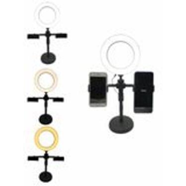 Imagem de Ring Light de Mesa Portátil Com 2 Suporte Articulado Vídeo e Foto WS-8