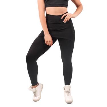 Imagem de Calça Legging Saia Fitness Cós Alto Lisa Tapa Bumbum - Bella Fiore Mod