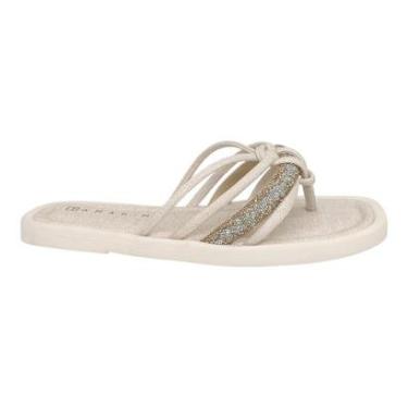 Imagem de Sandália Rasteirinha Feminina Confortável Tiras Strass Nova Ramarim 2420206-Feminino