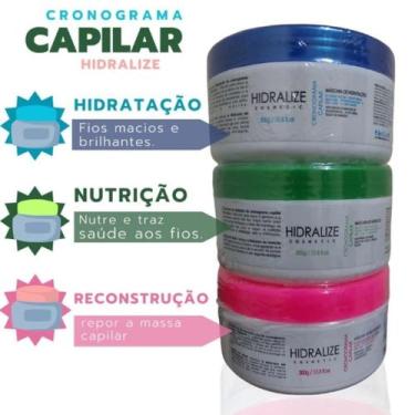 Imagem de Kit Cronograma Capilar Completo Hidralise 3 Em 1