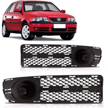 Imagem de Grade Do Farol De Milha Gol G3 Fase 2 Sem Furo Preto 2003 A 2005 - RET