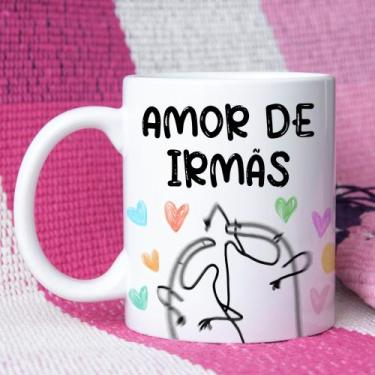 Imagem de Canecas de cerâmica , 325 ml, flork, amor de irmãs - Innovari