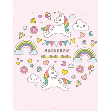 Imagem de Mackenzie: Unicorn Notebook Personal Name Wide Lined Rule Paper | Notebook The Notebook For Writing Journal or Diary Women & Girls Gift for Birthday, For Student | 162 Pages Size 8.5x11inch