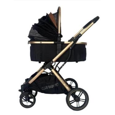 Imagem de Carrinho Pet Europeu Unique Cães/Gatos 3 em 1 Inmetro Preto - Club Bab