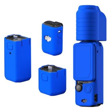 Imagem de Buziba Capa protetora de silicone para DJI Osmo Pocket 3 capa protetora de silicone Gimbal portátil acessórios para câmera de ação (azul)