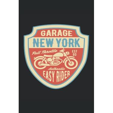 Imagem de Garage New York Full Full Chattle: Notebook de moto Rider |Journal de moteur personnalisé |Journal de cadeau de mécanicien