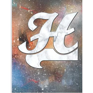 Imagem de H: JOURNAL NOTEBOOK/This notebook is perfect for those who need a straightforward lined notebook for making shopping lists, school note-taking, ... use as a journal, diary, or composition book