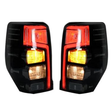 Imagem de Prefer Warehouse Par de luz traseira esquerda e direita conjunto de luz traseira compatível com Mitsubishi Triton L200 MN GLX 2019 2020 Conjunto de lâmpada LED de freio reverso preto 8330B214,