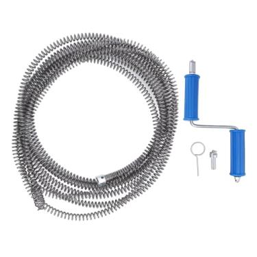 Imagem de Cabo de Eixo Helicoidal de Drenagem de 16 Mm, Removedor de Entupimento de de 16,4 Pés para Pia, Banheira, Vaso Sanitário, Limpador de Tubos de Encanamento Flexível (3 metros/9,8