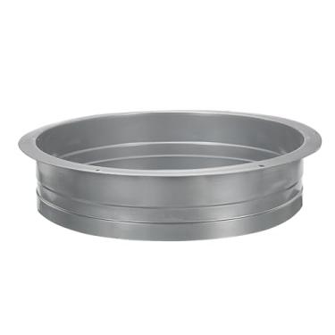 Imagem de YOKIVE Flange de conector de duto, tubo reto de ferro galvanizado, mangueira de escape, flange de conexão de duto de ar, ótimo para sistema de ventilação (cinza, 25 cm)