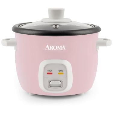 Imagem de Panela de Arroz Elétrica até 4 xícaras não Cozidas, 110V 250W, Aroma Housewares, Rosa