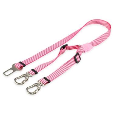 Imagem de Mood Pet Cinto De Segurança Pet Duplo Universal Cachorro Gato Cães Gatos Carro Coleira Adaptador Ajustável (Queens)