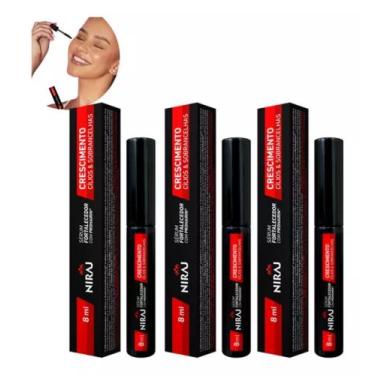 Imagem de Kit c/3 Serum Niraj Fortalecedor de Cilios E Sobrancelhas 8ml 