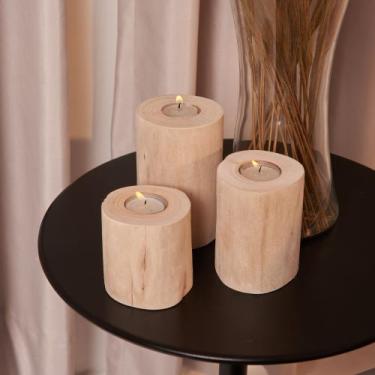 Imagem de Vela Decorativa Tronco Eucalipto - Kit 3 unidades - CASA 67