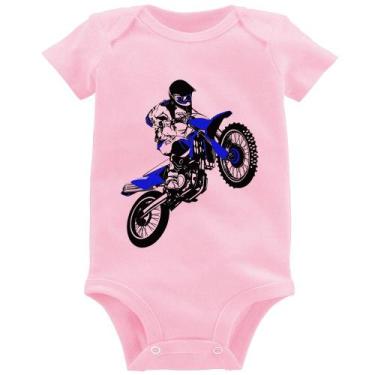 Imagem de Body Bebê Motocross Jump Azul - Foca na Moda, Rosa bebê, P