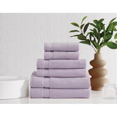 Imagem de Brooklyn Loom Conjunto de lençóis de banho de lavanda super macia, tema de cor sólida, confiança certificada Oeko-TEX
