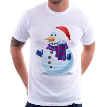 Imagem de Camiseta Boneco de neve - Foca na Moda, Branco, M