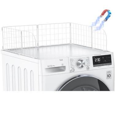 Imagem de PrimZooty Protetor magnético de lavanderia 61 cm - Protetores de lavanderia de metal para bancada de lavadora e secadora, topo de roupa, protetor de bancada para máquina de lavar e secar roupa