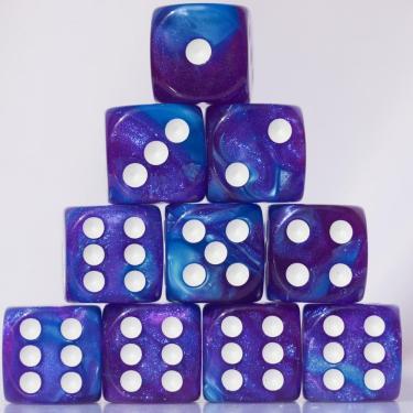 Imagem de Conjunto de dados acrílico 16mm 10PC D6 para jogos de mesa RPG MTG DND
