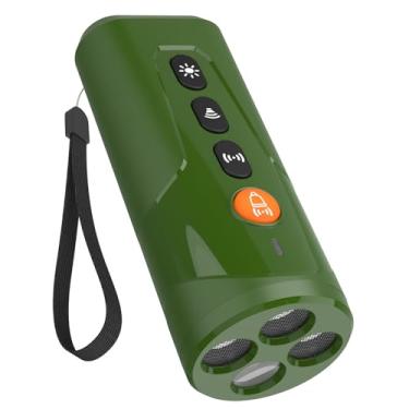 Imagem de PcEoTllar Dispositivos de dissuasão de latidos de cães, dispositivos ultrassônicos de treinamento de cães, dispositivo antilatido para cães, impede o mau comportamento, 3 modos e luz LED, recarregável