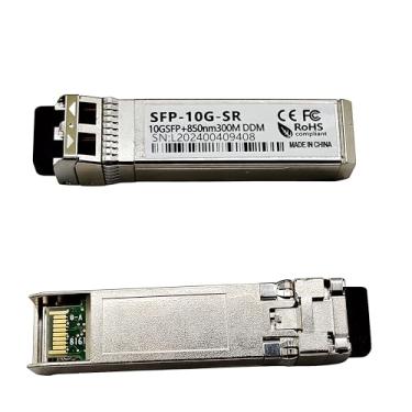 Imagem de Módulo transceptor SFP+ 10G, multimodo de 850 nm, conector LC, alcance de 300 m, módulo LC multimodo SFP, SFP-10GB-SR, compatível com Meraki, Ubiquiti, Cisco, Mikrotik, Netgear, D-Link e mais (1)