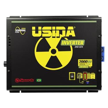 Imagem de USINA Inversor 2000W Onda Senoidal Pura, Off-Grid, Entrada 12VDC, Saída 220VAC, Pico 4000W