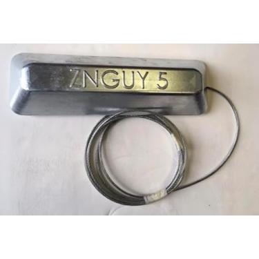 Imagem de ZNGUY5 Ânodo The Zinc Guy para elevação de barco, cabo de aço inoxidável de 3 m, 27,4 x 8,4 x 3,5 cm