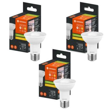 Imagem de Kit 3 Lâmpada led par20 dimerizavel 127v 5.5w 2700k branco quente 525l