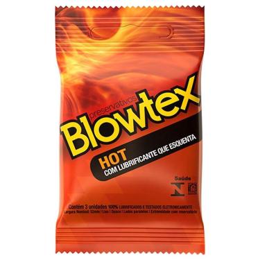 Imagem de Preservativo Blowtex Hot C/Lubrificante Que Esquenta - 12 pacotes c/ 3 unidades