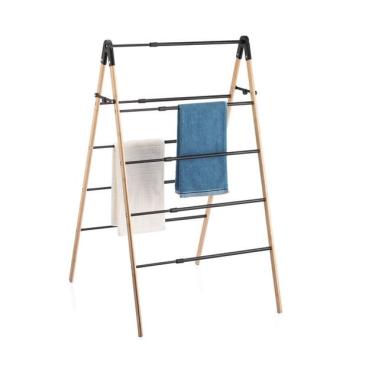 Imagem de Varal triangular 5 andares bambu c/hastes expansiveis - oikos