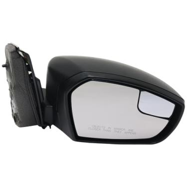 Imagem de JC Whitney Espelho não aquecido do lado do passageiro para Ford Escape 2017-2019 sem luz de sinal, monitor de ponto cego, lâmpada de memória e poça texturizada JFD347ER