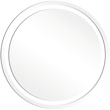 Imagem de Espelho Multiuso Lapidado Pendurador Jateado Led Branco 60Cm