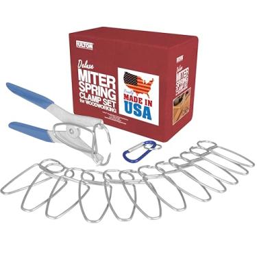 Imagem de Grampos de mola de esquadria Fulton para conjunto de marcenaria, acabamento de madeira, porta-retratos, ferramenta de moldagem de coroa, clipe de quadril e 13 grampos de esquadria de mola para