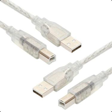 Imagem de Cabo USB 2.0 Para Impressora Multifuncional 1,80m Kit 2 un - HDMatters