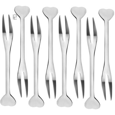 Imagem de 12 Mini Garfinho Talher Petisco Aperitivo Fondue Buffet Inox Cozinha Restaurante NilosDecor