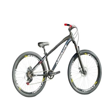 Imagem de Bicicleta Absolute Brutus Preto Com Branco 3 Aro 26 Freio A Disco Single 1x7