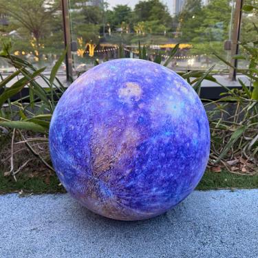 Imagem de Vinfgoes Balão Inflável De Planeta Led De Mercúrio De 40'', Sistema Solar Inflável Para Astronomia Para Decoração De Instituição Educacional/Planetário/Loja/Clube