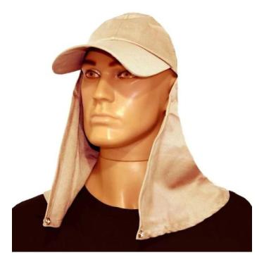 Imagem de Boné Australiano Pescador Com Capuz - Preto - Garcia, Creme