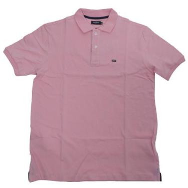 Imagem de Camisa Gola Polo Masculina Lisa Piquet Com Elastano Dawson, Rosa, GG