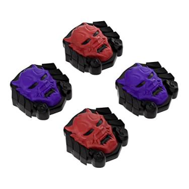 Imagem de PlayVital Tampas de aperto de polegar para Steam Deck LCD, para PS Portal Remote Player Silicone Thumbsticks Grips Joystick Caps para Steam Deck OLED - Oni Demons