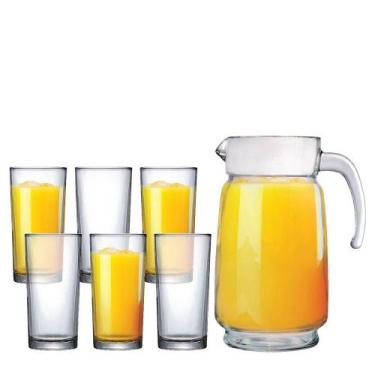 Imagem de Jogo de Jarra de Vidro Athenas com Copos 7 pcs Ruvolo